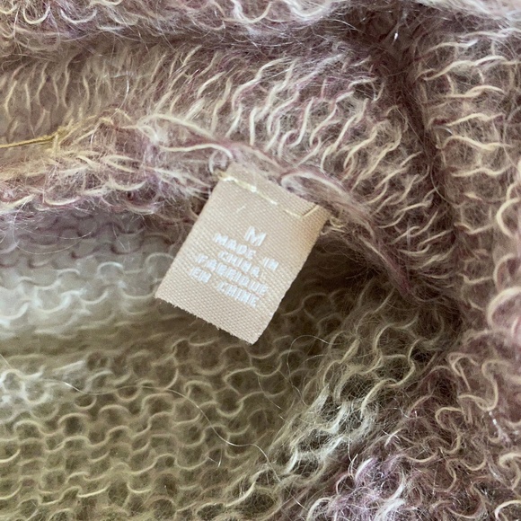 Knitted & Knotted Anthropologie Mohair Blend Open Knit Cowl Neck Sweater - Picture 10 of 11